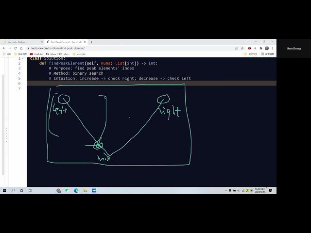 Leetcode 162  Find Peak Element. Binary Search. Python