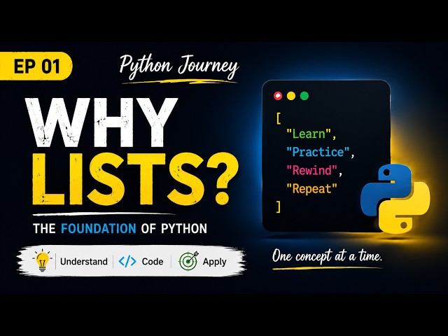 Learning Python | EP 01 | Understanding Python Lists