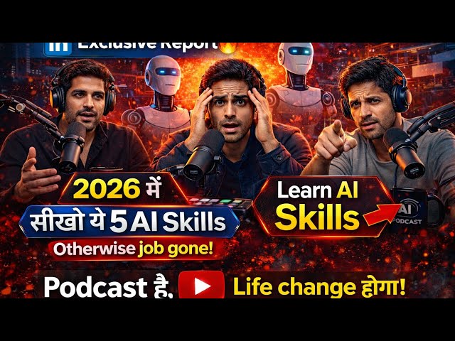2026 AI Revolution: ये 5 स्किल्स नहीं सीखी तो बेरोजगार हो जाओगे!  LinkedIn + WEF लेटेस्ट #AI2026