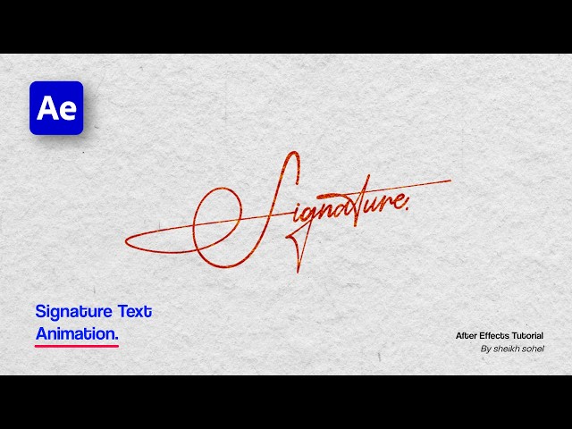 Natural Handwritten Signature Animation | After Effects Tutorial