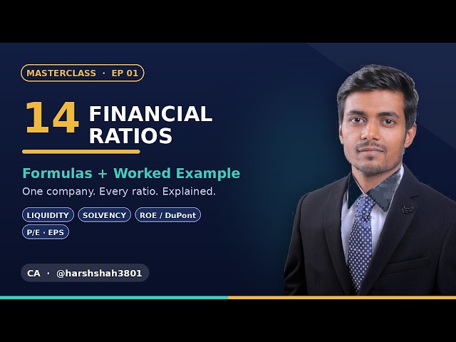 All Financial Ratios in One Video | Investors, Analysts, CA, CFA, Commerce Students | With Example
