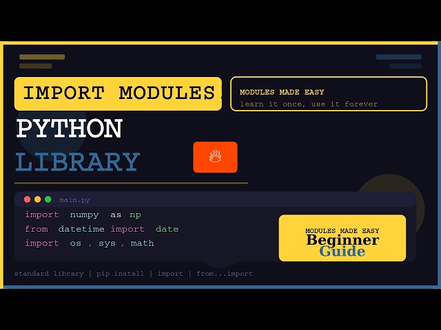 Python Modules & Standard Library in 10 Minutes (Beginner Guide)