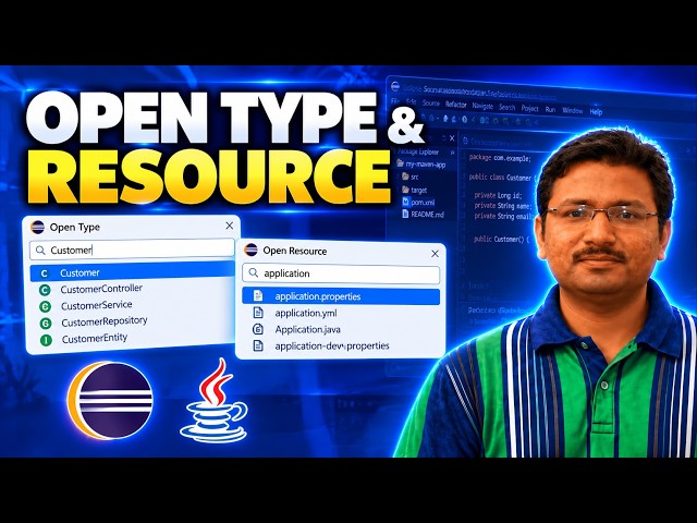 Open Java Types and Files Quickly in Eclipse with Open Type and Open Resource