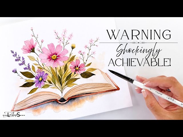 You're Going to Surprise Yourself With This One! 😍 Watercolor Flower Painting Tutorial