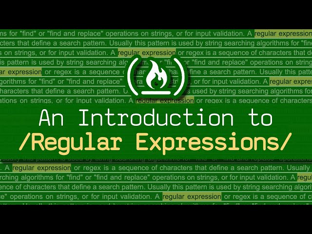Learn Regular Expressions (Regex) - Crash Course for Beginners