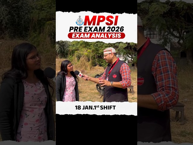 🚨 MP Sub-Inspector 2026 | MPSI Exam Analysis | 18 January 1st Shift Exam Analysis #MPSIExamAnalysis
