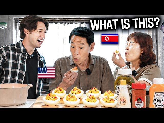 North Korean Family makes American Deviled Eggs for the First Time