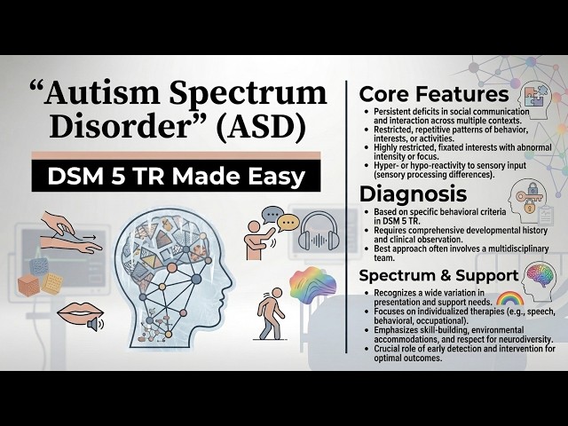 Autism Spectrum Disorder Made EASY (DSM-5-TR) | Diagnosis, Criteria & Examples