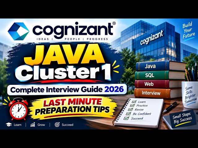 Cognizant Java Cluster 1 🔥 | Most Asked Java + SQL Questions | Interview Preparation 2026