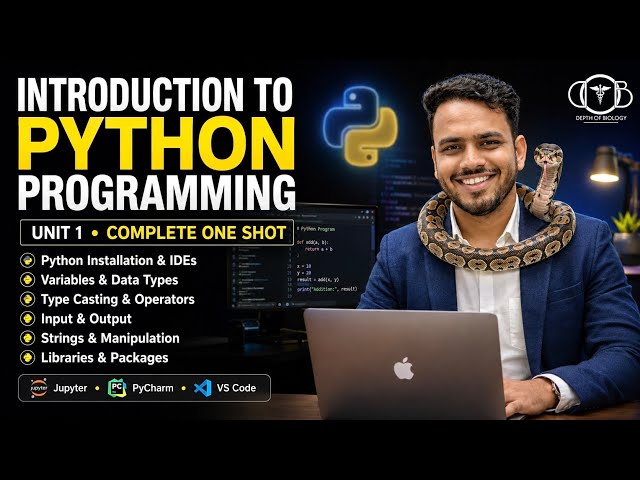 Introduction to Python Programming | IDE | Python Variables, Data Types & Operators | B pharmacy