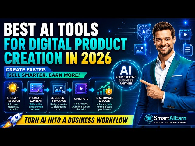 Best AI Tools for Digital Product Creation in 2026 | Complete AI Workflow