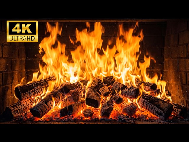 Sin anuncios 🔥 Chimenea relajante (24 horas al día, 7 días a la semana) | Chimenea con sonidos de