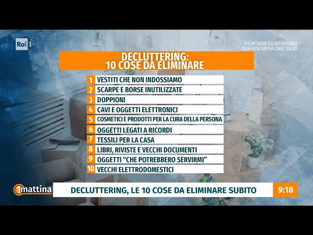 Decluttering: How to get rid of the superfluous - Unomattina 09/16/2026