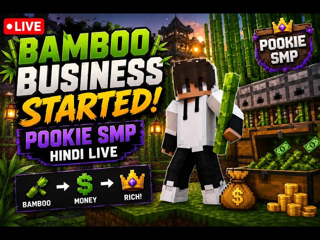 🌿 Bamboo Business Started! 💸 | POOKIE SMP Hindi Live