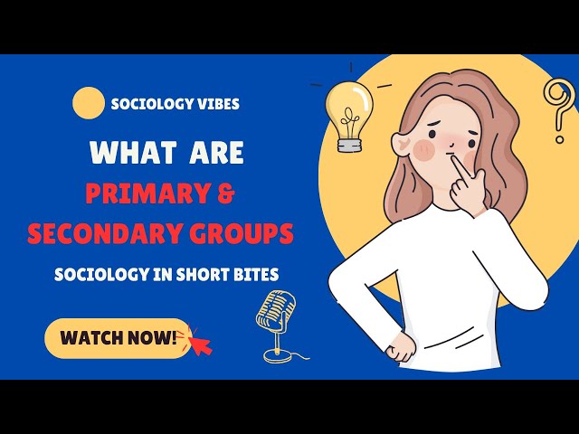 What are Primary & Secondary Groups? | Introduction to Sociology | Social Interaction |