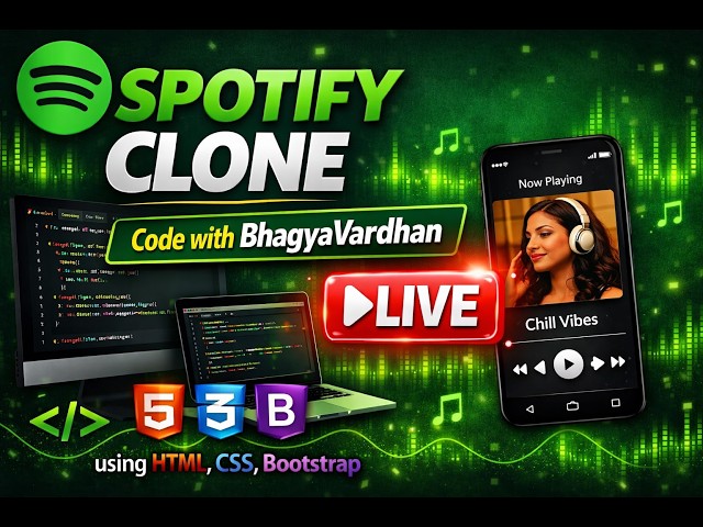 Spotify Clone 🎵 | HTML CSS Bootstrap | Coding with BhagyaVardhan #html  #CSS #Bootstrap #coding