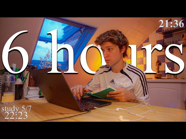 LIVE | 6-HOUR study with me in Paris📚⛈️ rain sounds & pomodoro timer 60 & 10