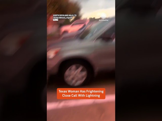 Lightning Strikes Just Feet Away From Woman During Storm 😳⚡