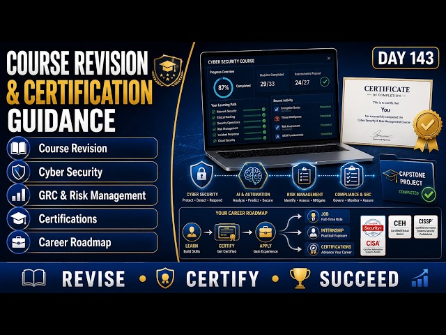 Course Revision & Certification Guidance | Cyber Security, GRC, & Career Roadmap | Day143