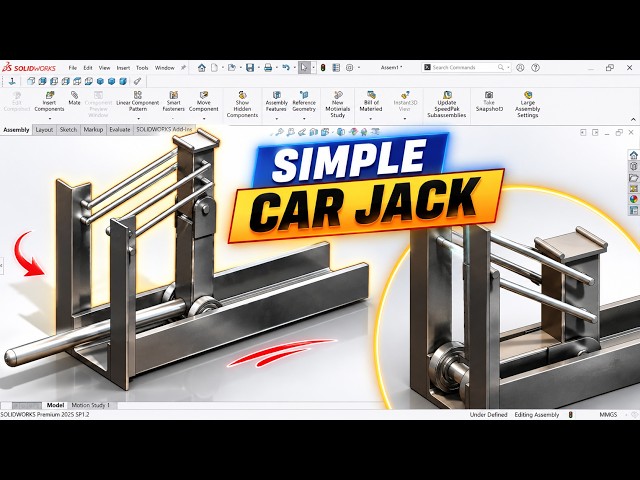 How To Make Simple Car Jack in Solidworks
