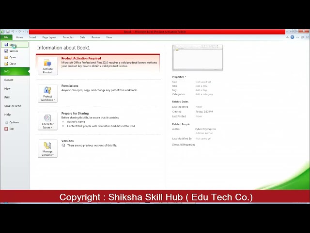 MS Excel Chapter 01 - Basic Computer Skills Course