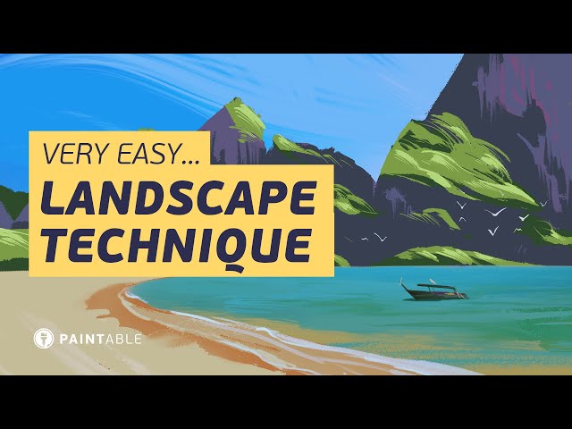 Landscape Digital Painting for Beginners | Paintable Digital Art Tutorial