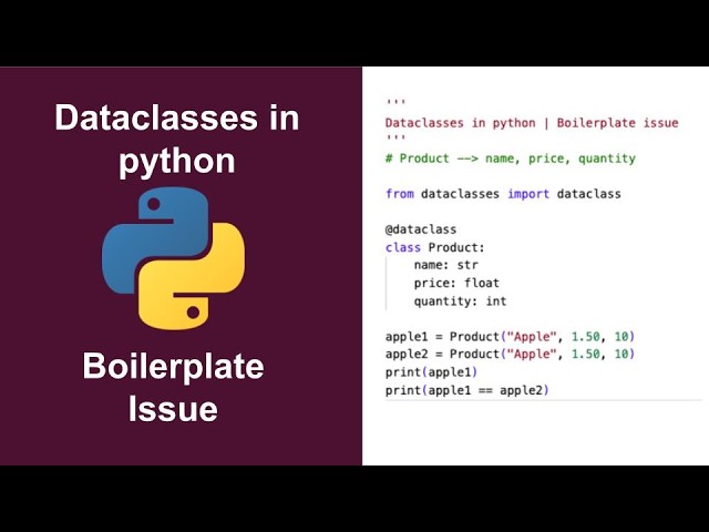 Dataclasses in Python | Boiler Plate Issue #python #oop #programming #ican #computer
