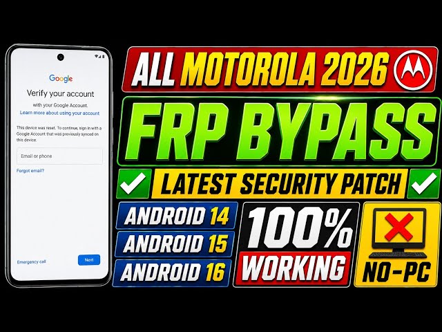 All Moto/Motorola FRP Bypass| Android 14-15-16 |New Method |Skip Google Lock | No PC |No Paid Tool