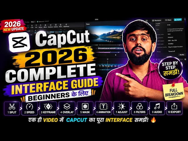 CapCut 2026 Complete Interface Guide | For Beginners | CapCut PC Tutorial #capcut