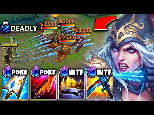 Ashe but I build lethality and my Arrows are RAZOR Sharp! (ONE W = HALF YOUR HP)