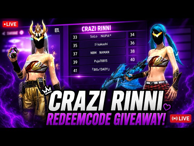 FREEFIRE LIVE REDEEM CODE GIVEAWAY||LIVE FF CUSTOM ROOM ||LIVE TEAMCODE GIVEAWAY|| DIAMOND GIVEAWAY