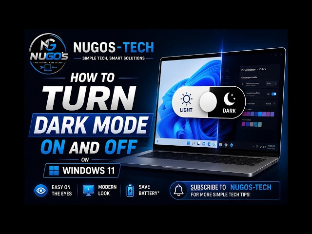 Turn Dark Mode On & Off on Windows 11  Easy Guide