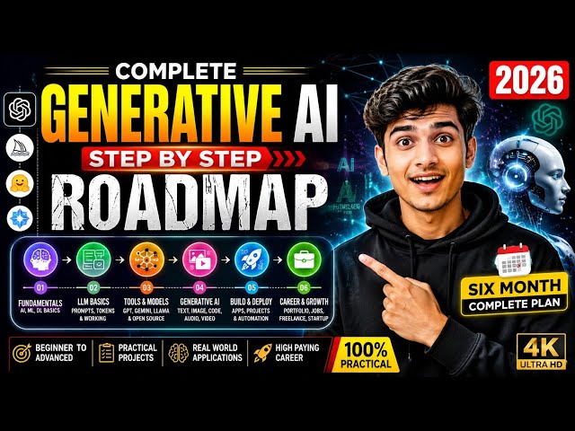 # Generative AI Roadmap 2026 🚀 | Zero to Advanced in 1–6 Months | Complete GenAI Roadmap #video