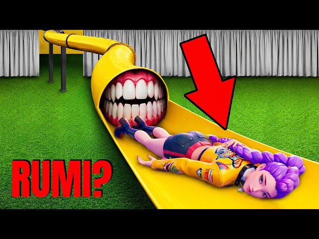 URGENT! DRONE RECORDED: SLIDE MONSTER vs KPOP DEMON HUNTERS RUMI in REAL LIFE!!