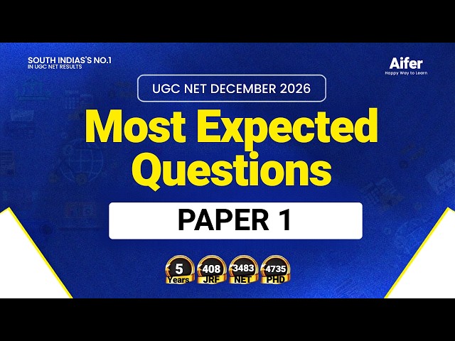 UGC NET 2026 | MOST EXPECTED QUESTIONS IN PAPER 1