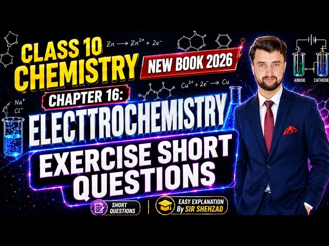 Class 10 Chemistry Chapter 16 | Electrochemistry Exercise Short Questions | New Book 2026
