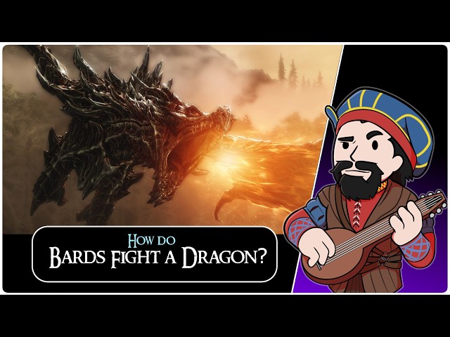 How do Bards Fight a Dragon? (Skyrim SE Modded)