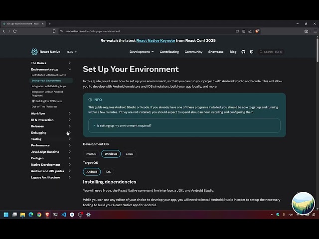 Configuração do Windows 11 para desenvolvimento React Native