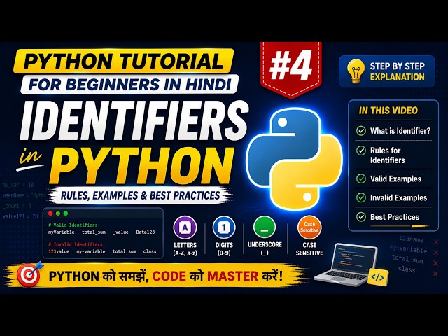 Python Tutorial for Beginners #4 | Identifiers in Python