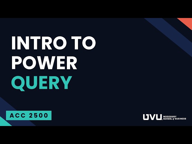 Intro to Power Query