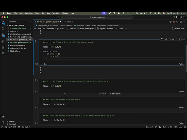 3. Cómo funciona el bucle For en python - Repaso ejercicios 1