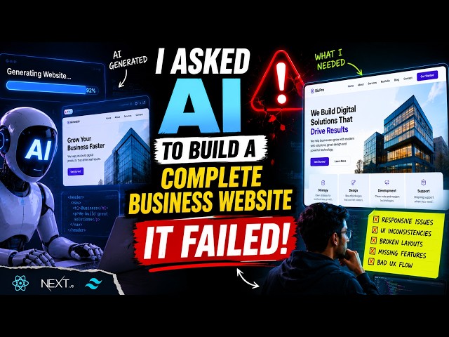 🔥Try AI to Build a Business Website Frontend - But Can It Build This?