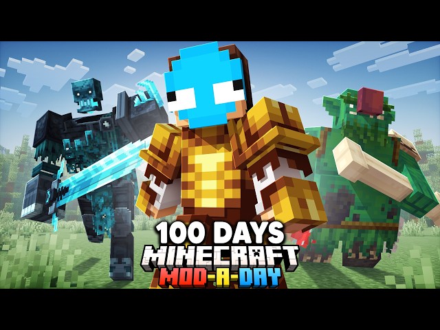 I Spent 100 Days with A New Mod Every Day in Minecraft...