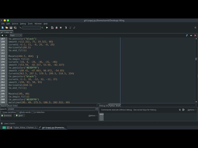 Draw Girl ( Anime ) Face Using Python Turtle...