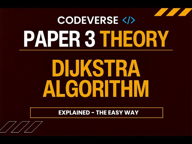 Dijkstra Algorithm (Step-by-Step) | A2 Computer Science 9618 | Shortest Path + Past Paper