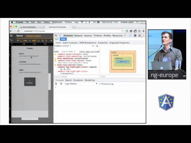 Ionic Framework by Andrew Joslin at ng-europe 2014