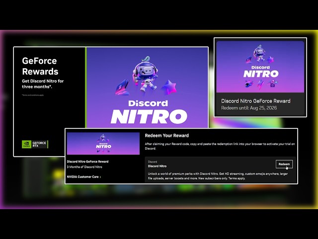 NVIDIA X Discord Nitro 3 Months FREE Nitro (3 Months Long)