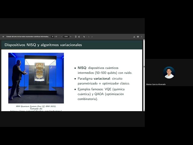 Quantum Physical Informed Neural Networks: QPINNs -Estado del arte - Presentación de Mateo García.