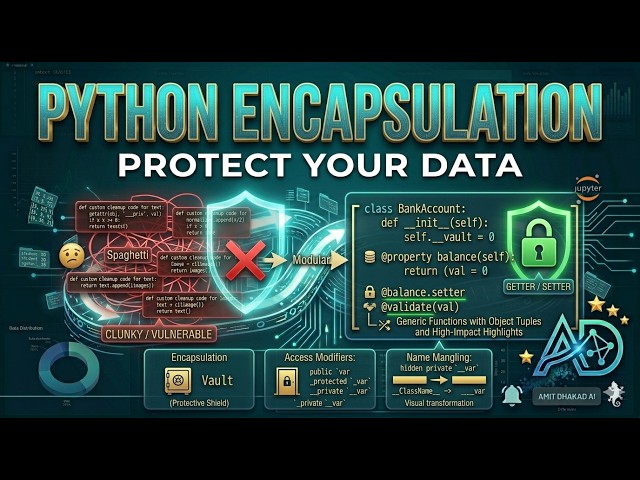Python Encapsulation: Public, Private, Protected & @property Explained
