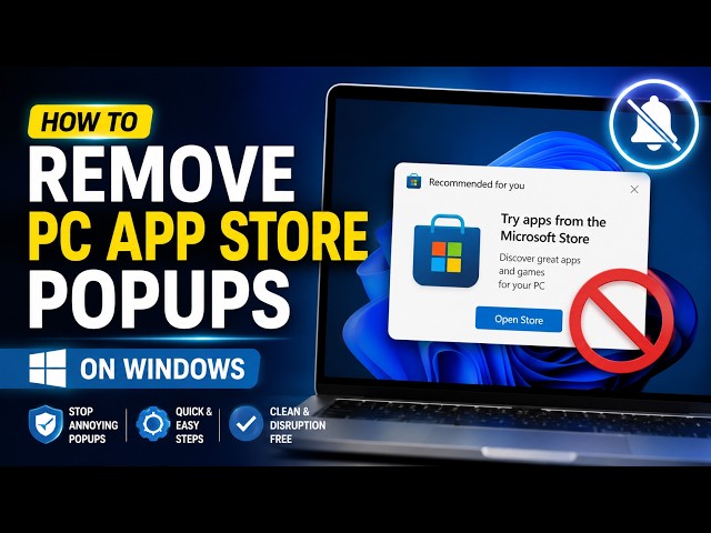 How to Remove PC App Store popups On Window